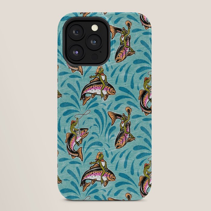 Rodeo Frogs - Aqua iPhone Case
