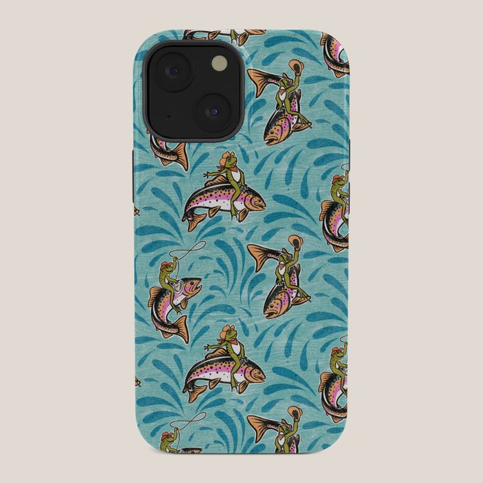 Rodeo Frogs - Aqua iPhone Case