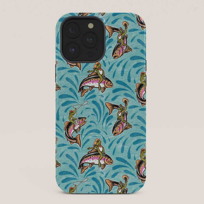 Rodeo Frogs - Aqua iPhone Case