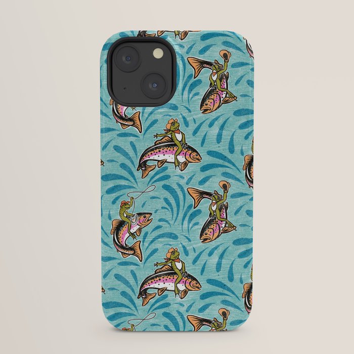Rodeo Frogs - Aqua iPhone Case