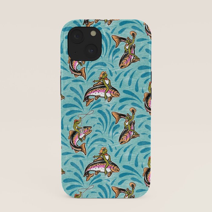 Rodeo Frogs - Aqua iPhone Case