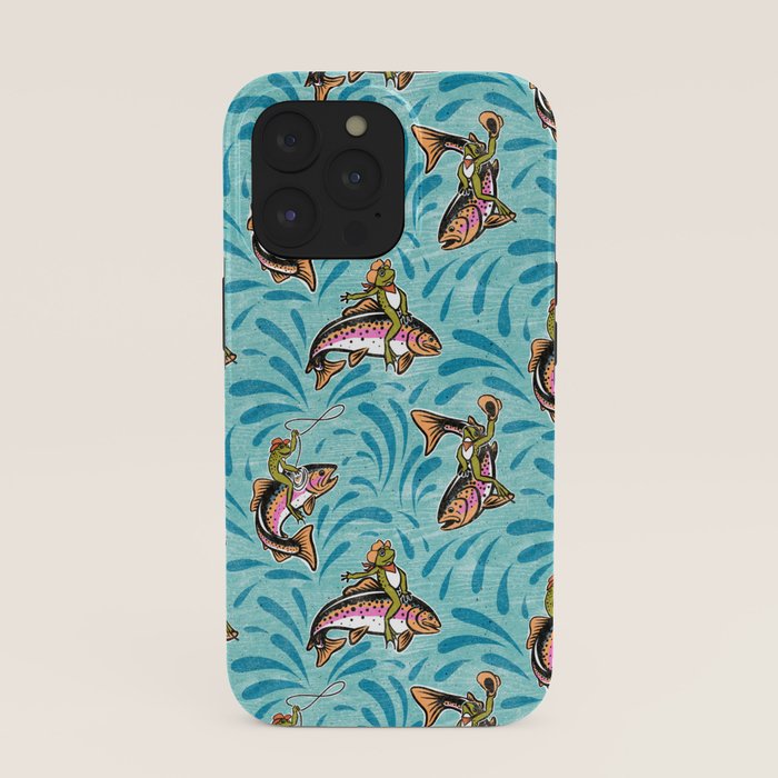 Rodeo Frogs - Aqua iPhone Case