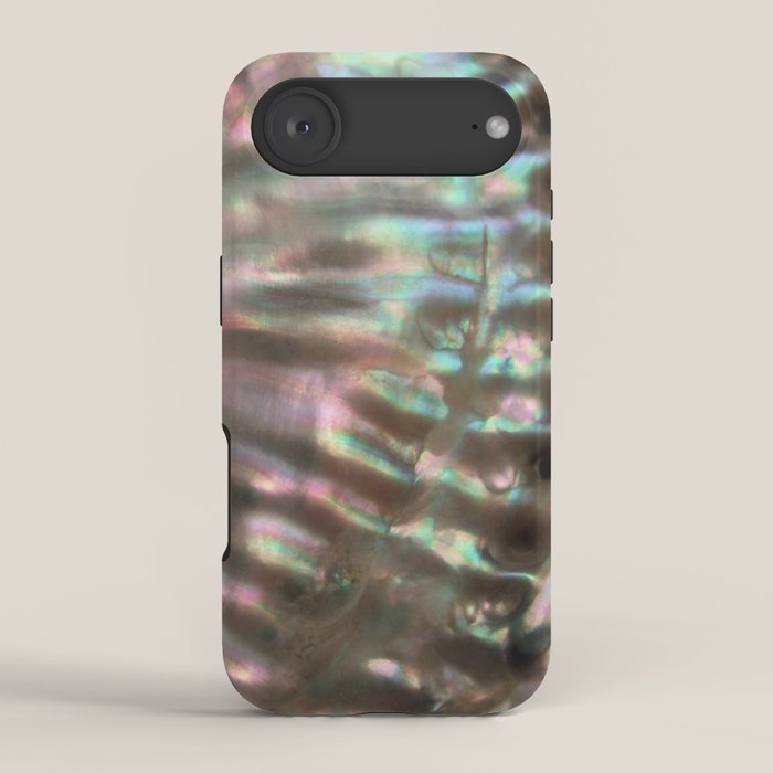 Shimmery Greenish Pink Abalone Mother of Pearl iPhone Case