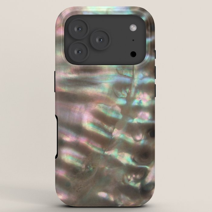 Shimmery Greenish Pink Abalone Mother of Pearl iPhone Case