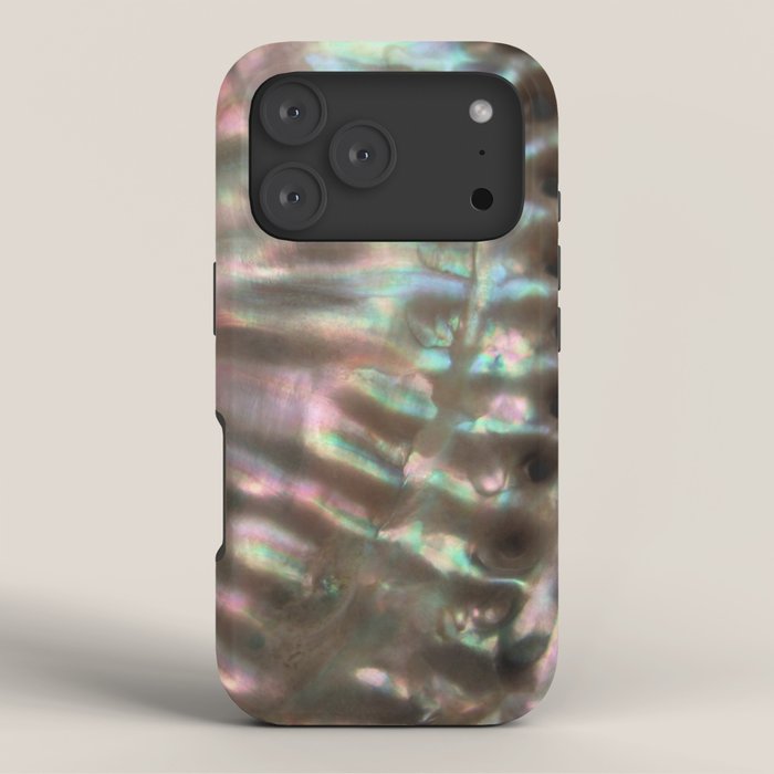 Shimmery Greenish Pink Abalone Mother of Pearl iPhone Case