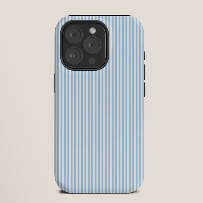 Chambray Blue Seersucker Stripe iPhone Case