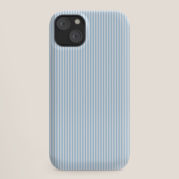 Chambray Blue Seersucker Stripe iPhone Case