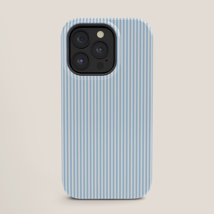 Chambray Blue Seersucker Stripe iPhone Case