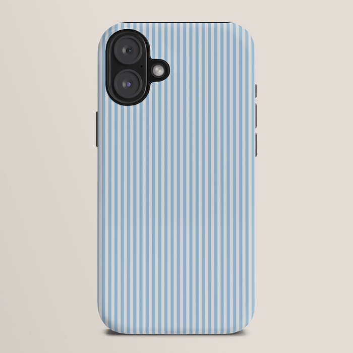 Chambray Blue Seersucker Stripe iPhone Case