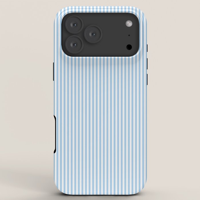 Chambray Blue Seersucker Stripe iPhone Case