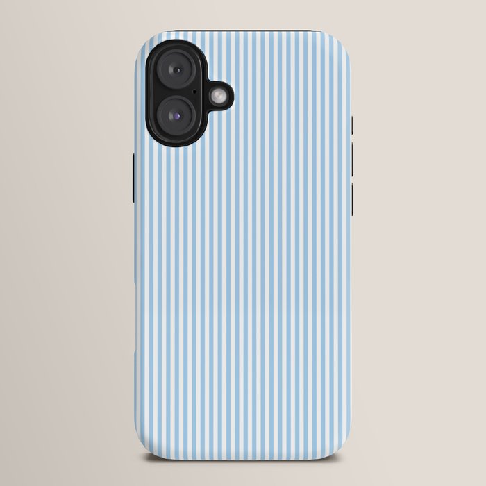 Chambray Blue Seersucker Stripe iPhone Case