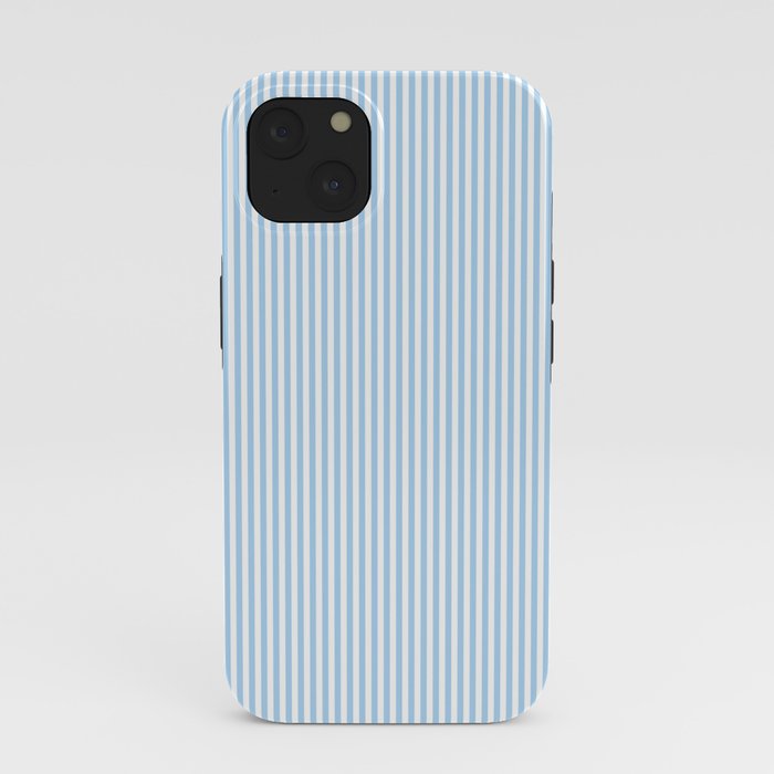 Chambray Blue Seersucker Stripe iPhone Case