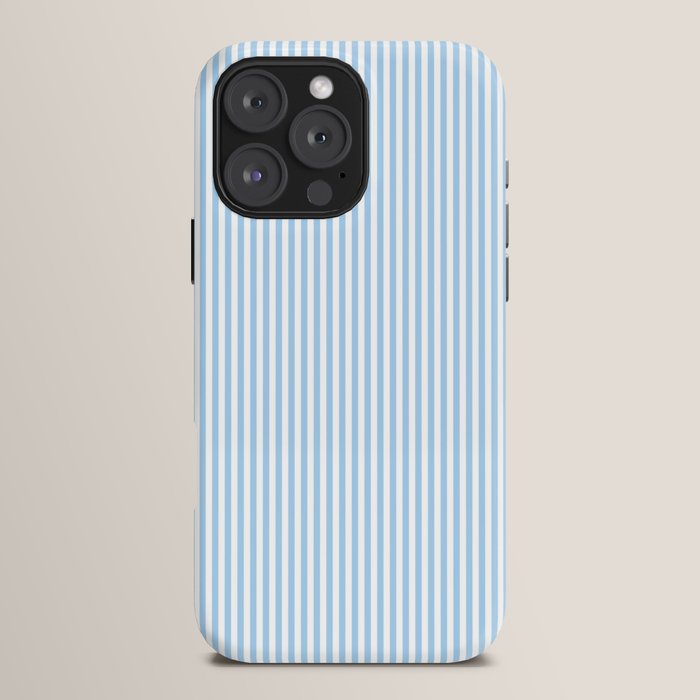 Chambray Blue Seersucker Stripe iPhone Case