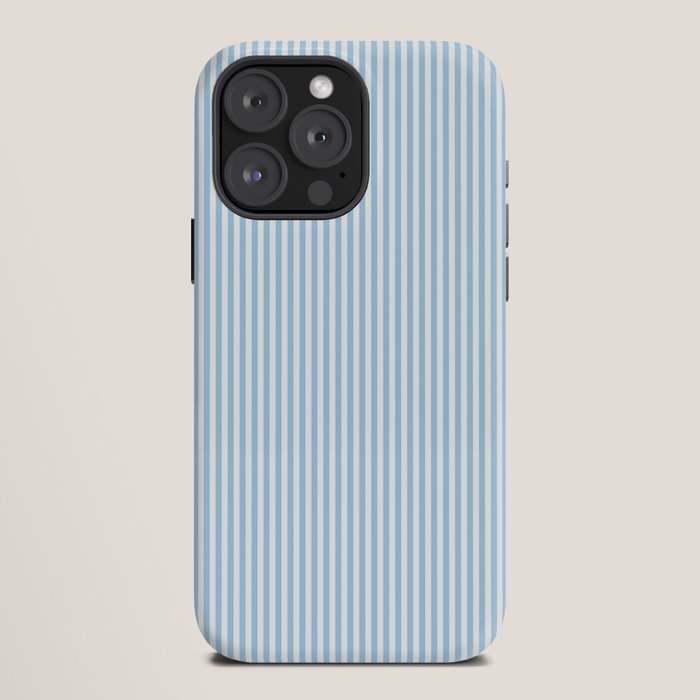 Chambray Blue Seersucker Stripe iPhone Case