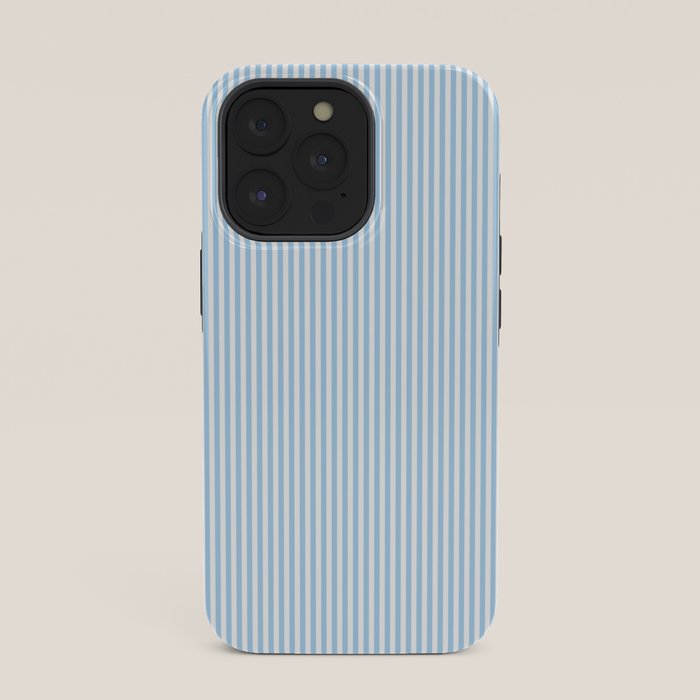 Chambray Blue Seersucker Stripe iPhone Case