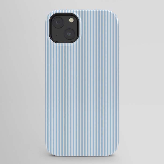 Chambray Blue Seersucker Stripe iPhone Case