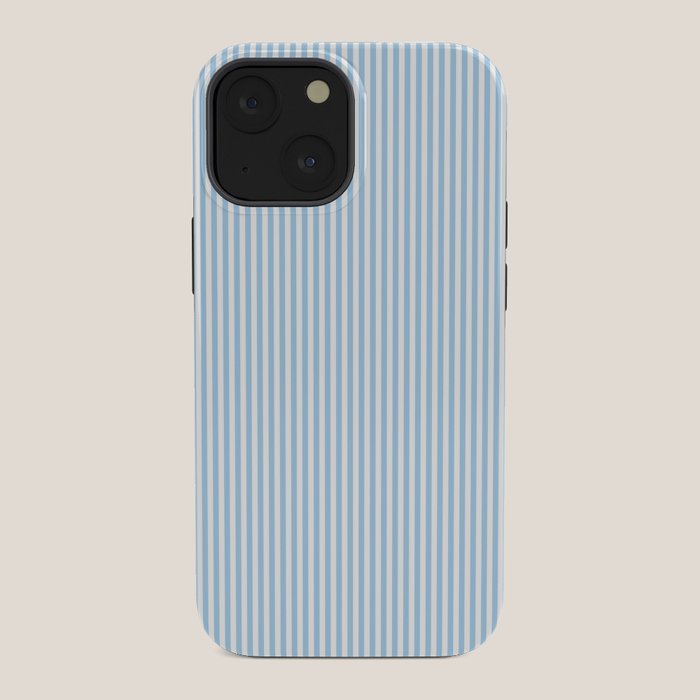 Chambray Blue Seersucker Stripe iPhone Case