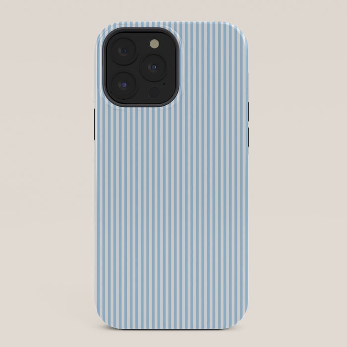 Chambray Blue Seersucker Stripe iPhone Case