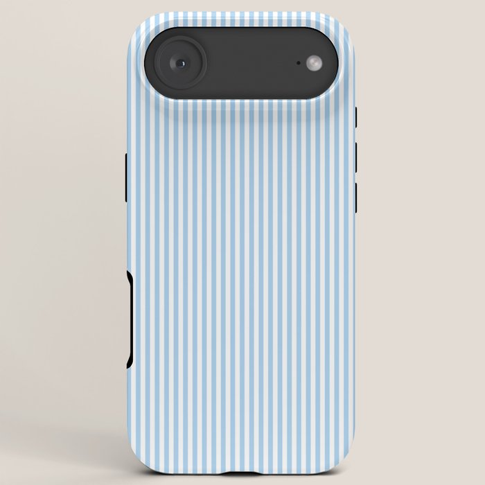 Chambray Blue Seersucker Stripe iPhone Case