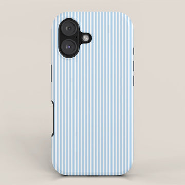 Chambray Blue Seersucker Stripe iPhone Case