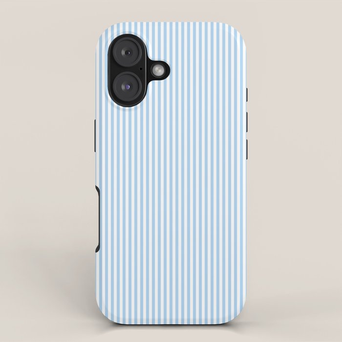 Chambray Blue Seersucker Stripe iPhone Case