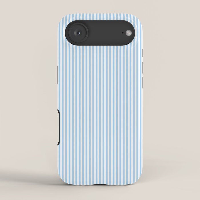 Chambray Blue Seersucker Stripe iPhone Case