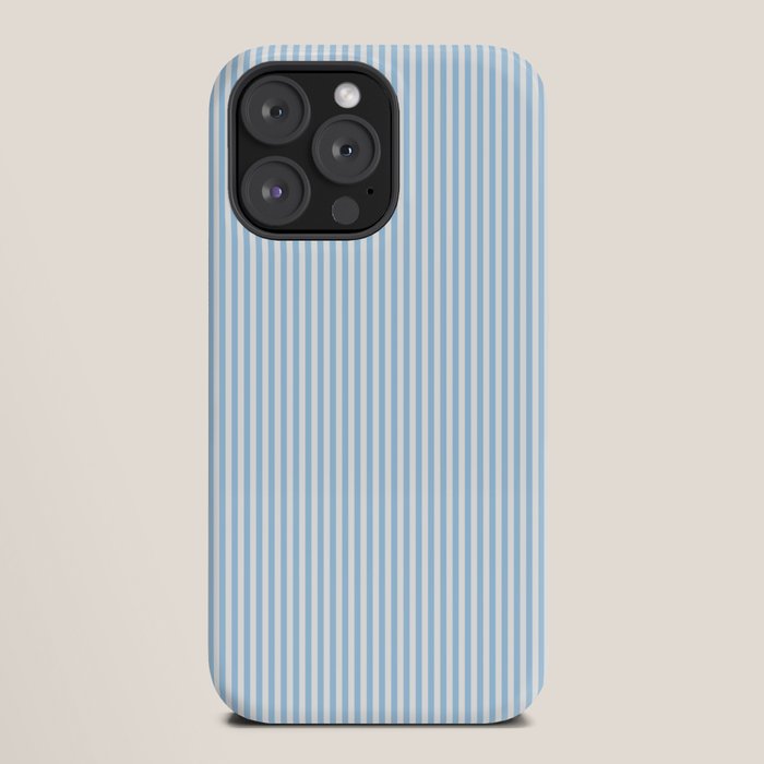 Chambray Blue Seersucker Stripe iPhone Case