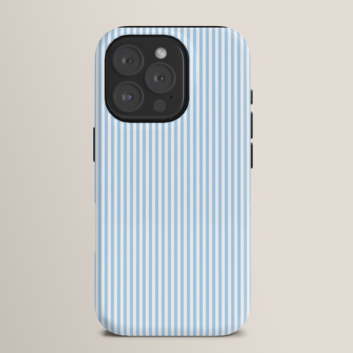 Chambray Blue Seersucker Stripe iPhone Case