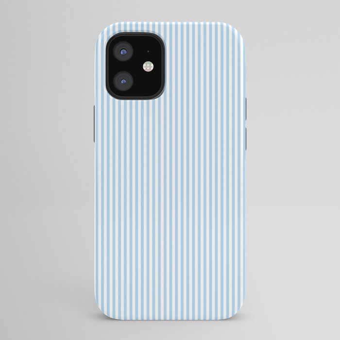 Chambray Blue Seersucker Stripe iPhone Case