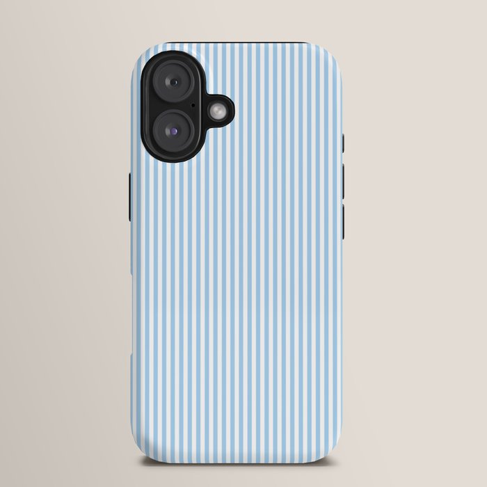 Chambray Blue Seersucker Stripe iPhone Case