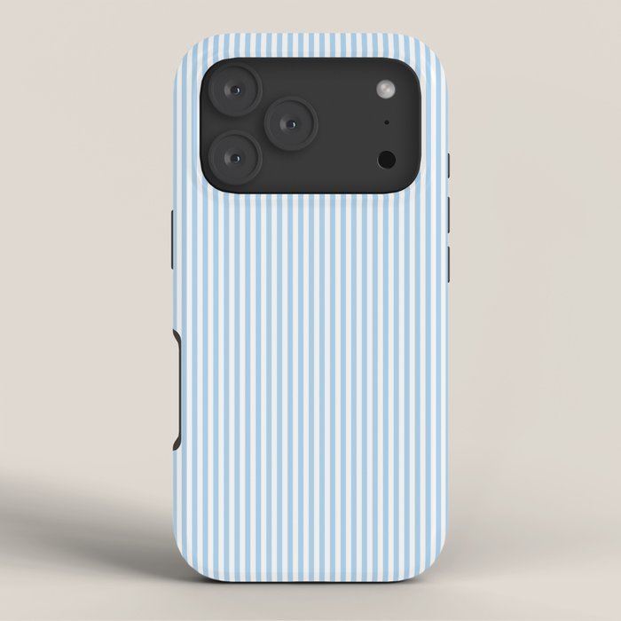 Chambray Blue Seersucker Stripe iPhone Case
