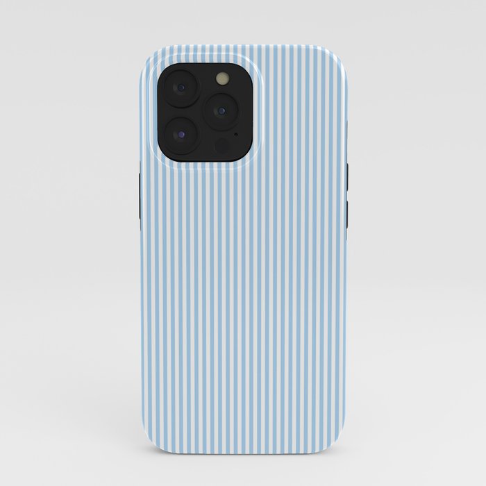 Chambray Blue Seersucker Stripe iPhone Case