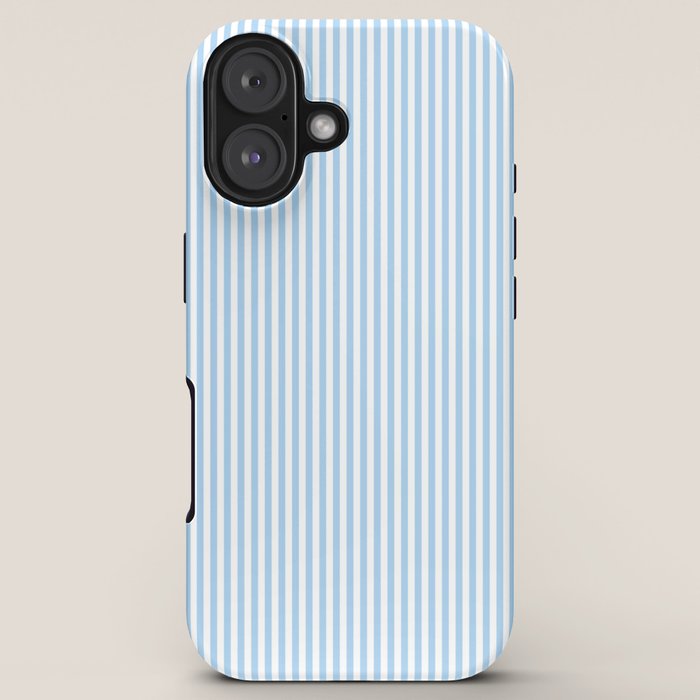 Chambray Blue Seersucker Stripe iPhone Case