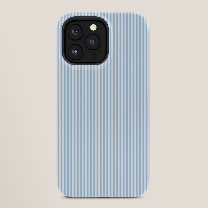 Chambray Blue Seersucker Stripe iPhone Case