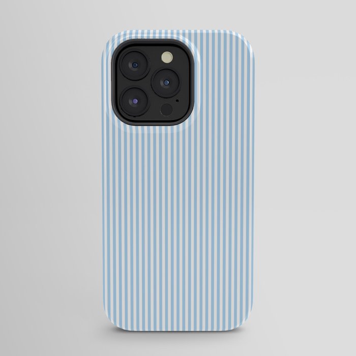 Chambray Blue Seersucker Stripe iPhone Case