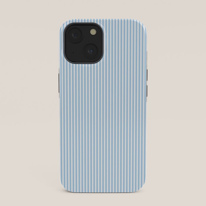 Chambray Blue Seersucker Stripe iPhone Case