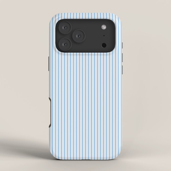 Chambray Blue Seersucker Stripe iPhone Case