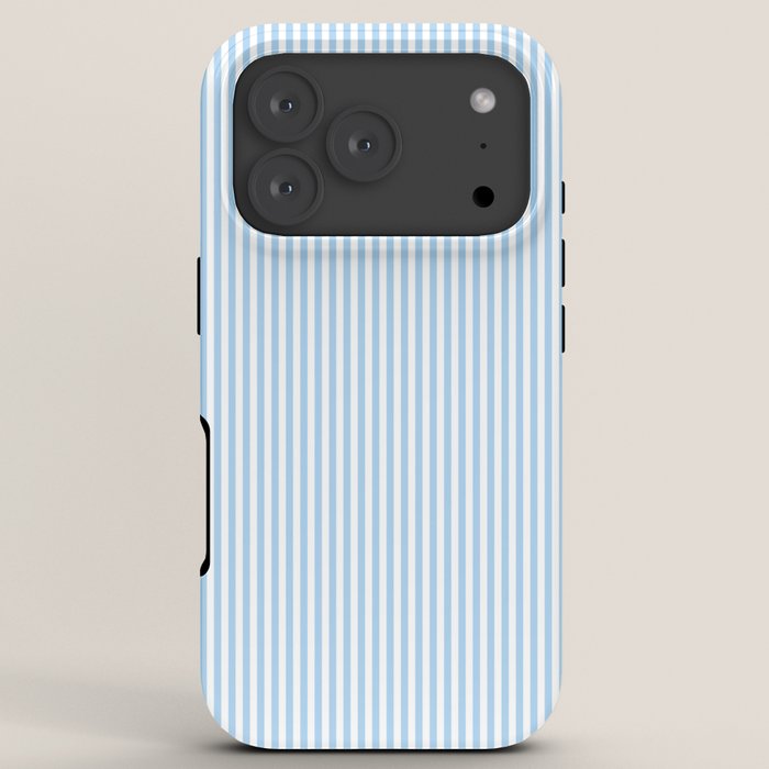Chambray Blue Seersucker Stripe iPhone Case