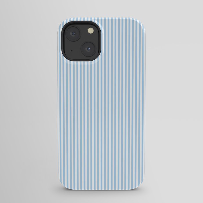 Chambray Blue Seersucker Stripe iPhone Case