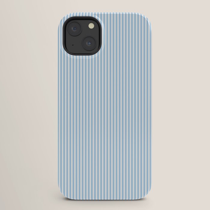 Chambray Blue Seersucker Stripe iPhone Case