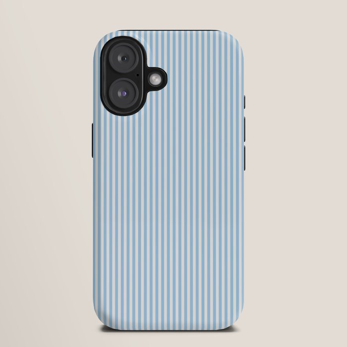 Chambray Blue Seersucker Stripe iPhone Case