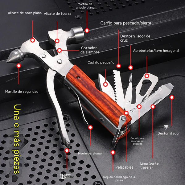 【16 in 1】High Hardness Multifunctional Emergency Safety Hammer
