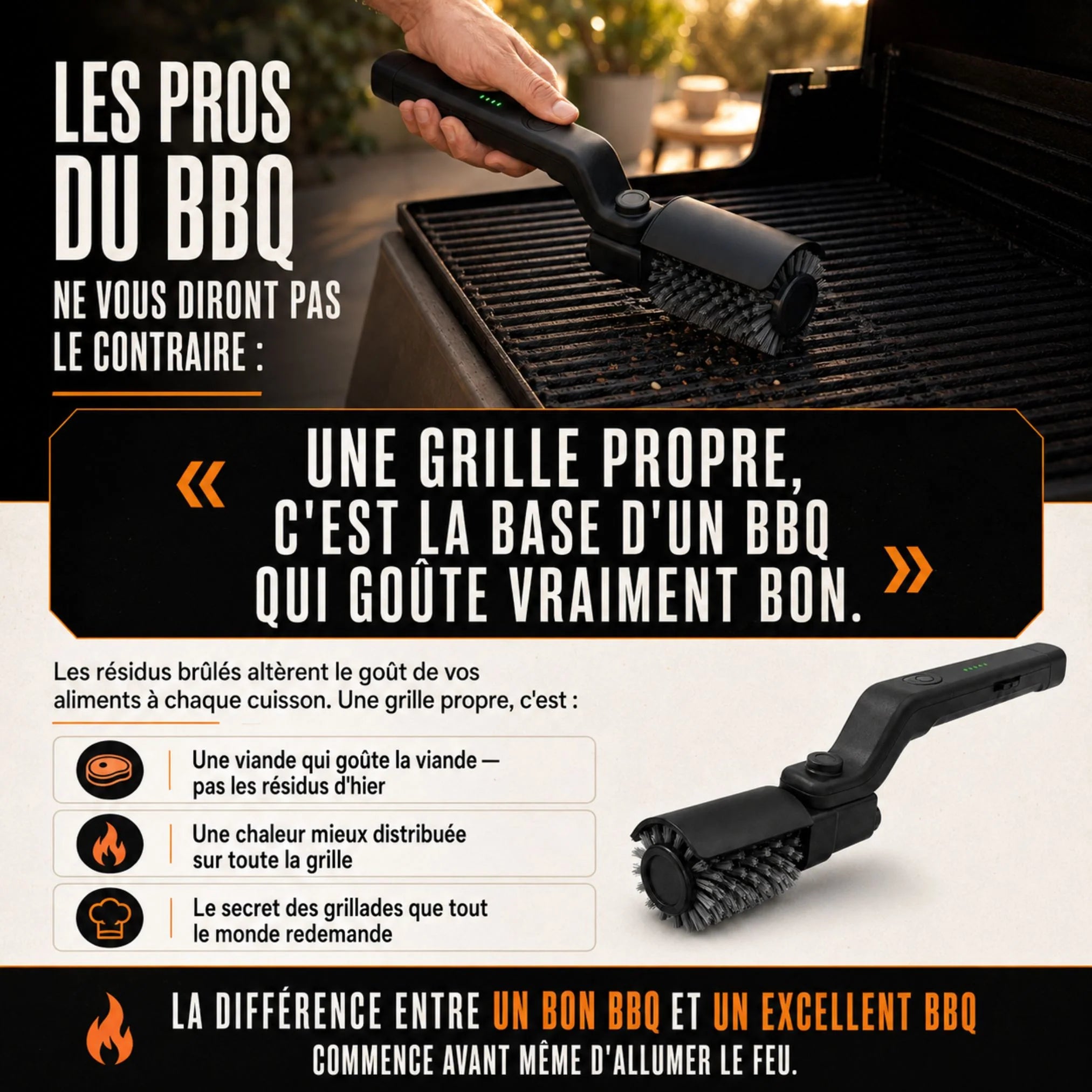 Kaskad™ Electric BBQ Brush – Quick and Effortless Cleaning