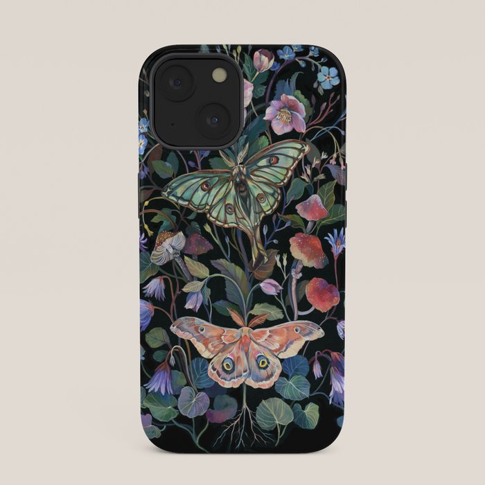 Moon Moth Mushroom iPhone Case