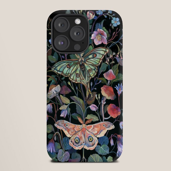 Moon Moth Mushroom iPhone Case