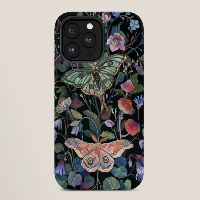 Moon Moth Mushroom iPhone Case