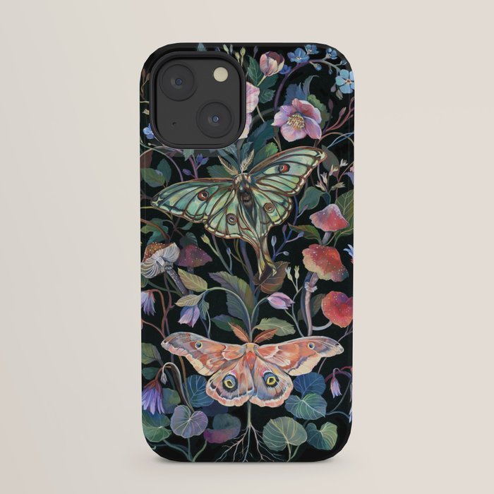 Moon Moth Mushroom iPhone Case