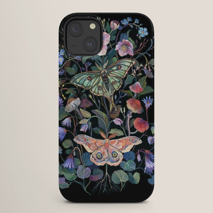Moon Moth Mushroom iPhone Case