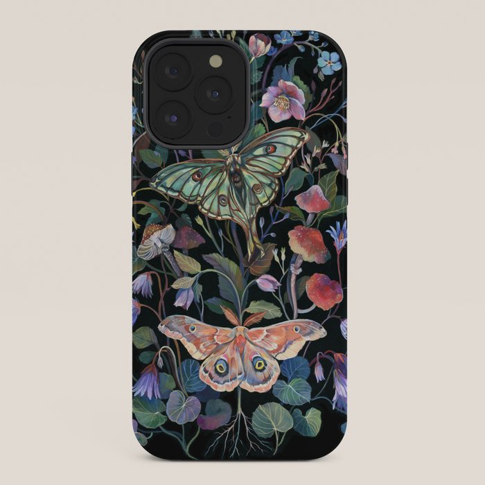 Moon Moth Mushroom iPhone Case