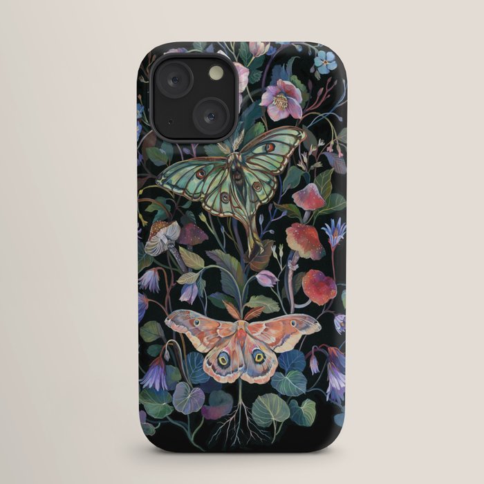 Moon Moth Mushroom iPhone Case